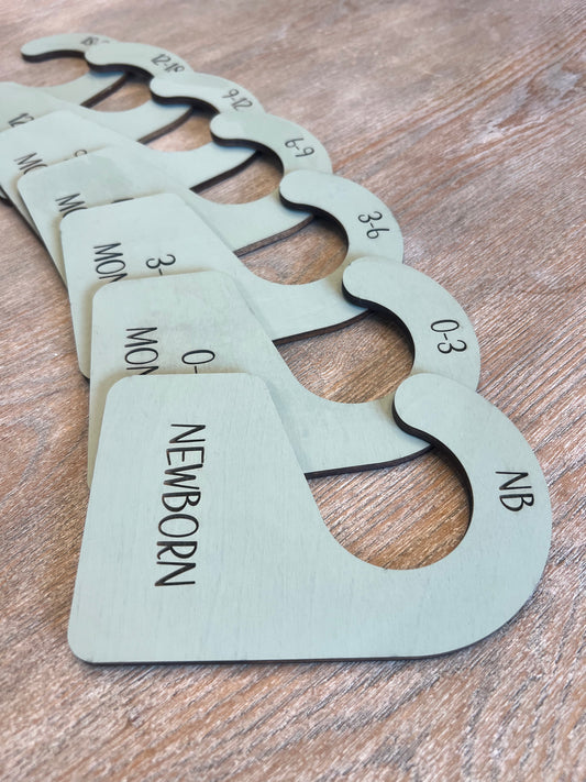 7 Wooden Baby Closet Dividers Set