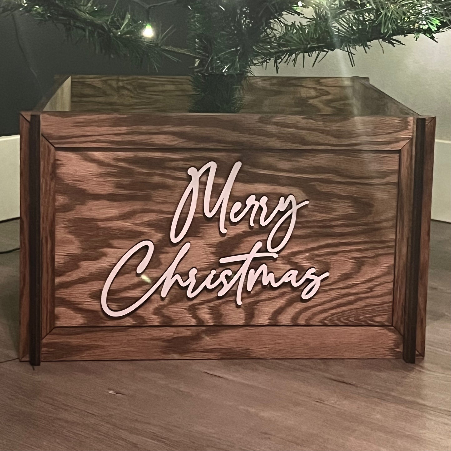 Wooden Christmas Tree Box