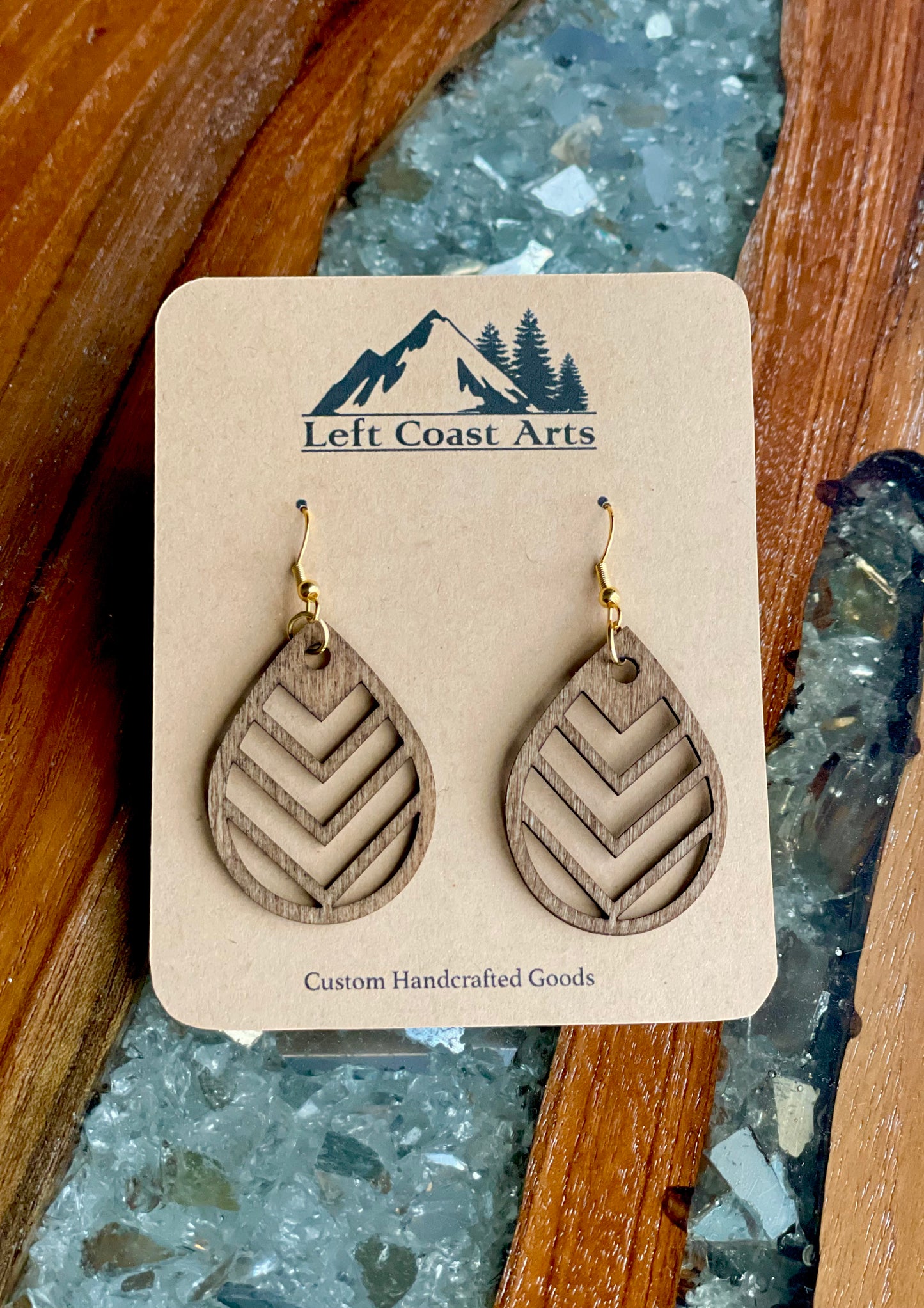 Wooden Teardrop Earrings (LCA25)