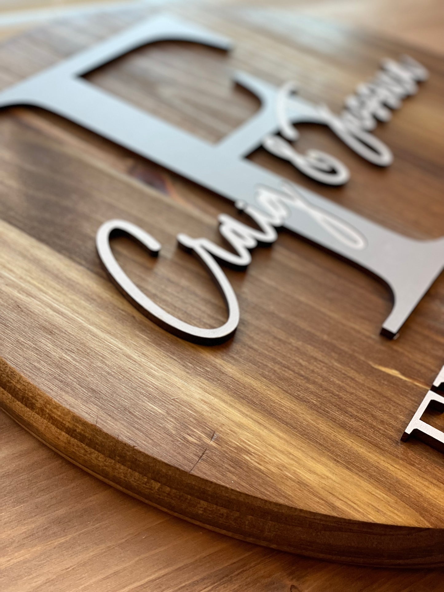 Personalized Family Round Name Sign